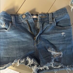 Distressed Denim Shorts